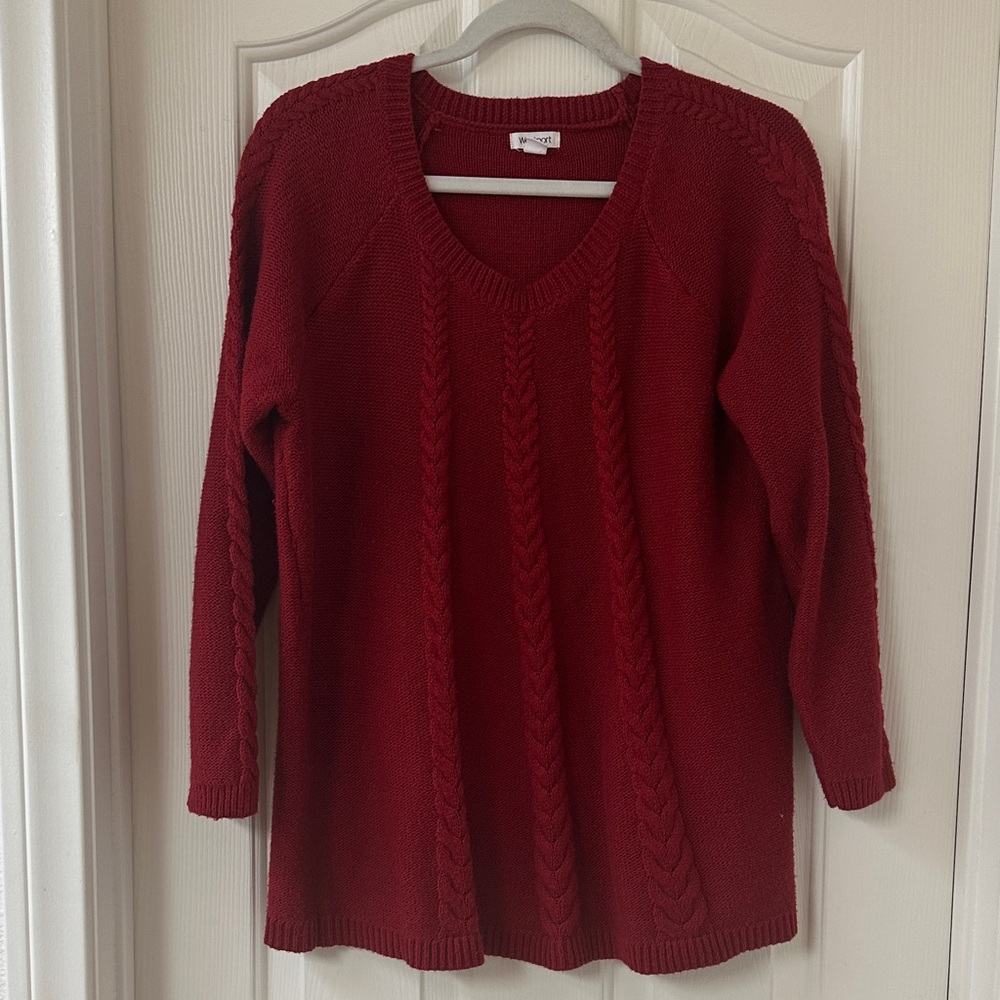 Cable knit sweater